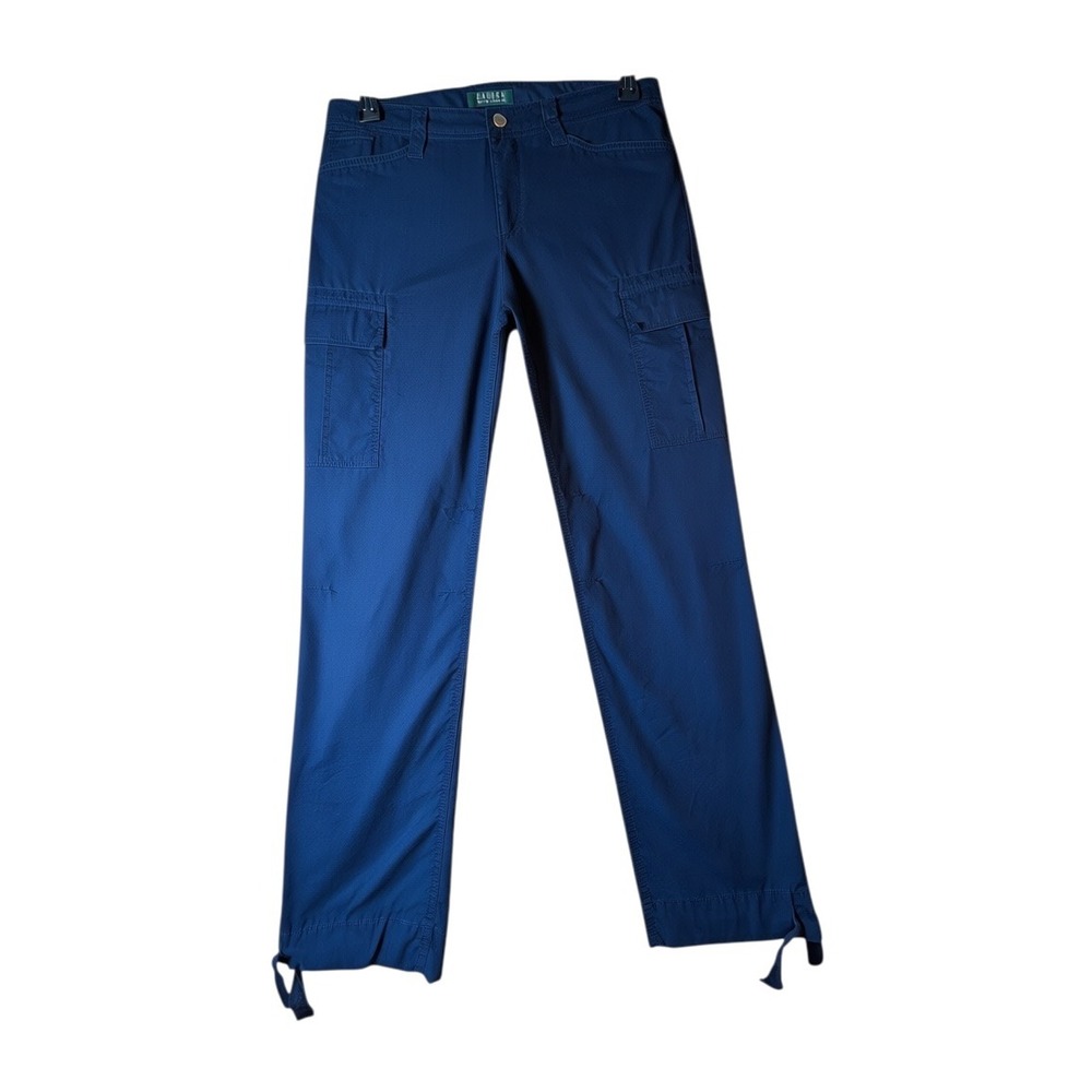 Lauren Ralph Lauren Womens Navy Blue Cargo Pants Straight Leg Utility Size 6